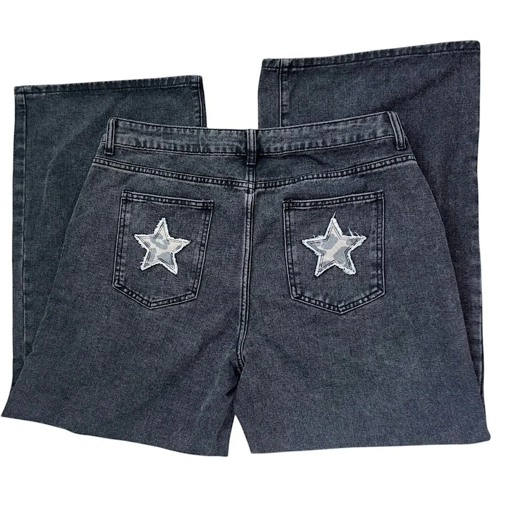 Y2K Star Pockets Wide Leg Denim ⭐️
